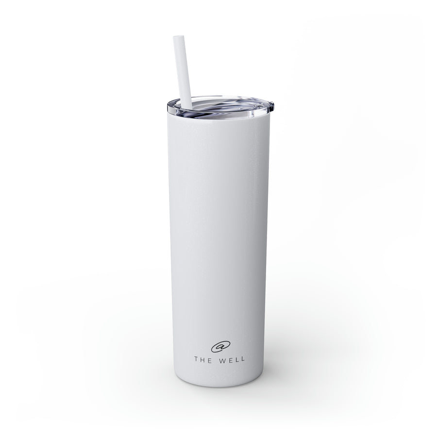 Never Thirst Again Tumbler with Straw, 20oz