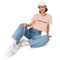 I READ MY BIBLE Women’s crop top