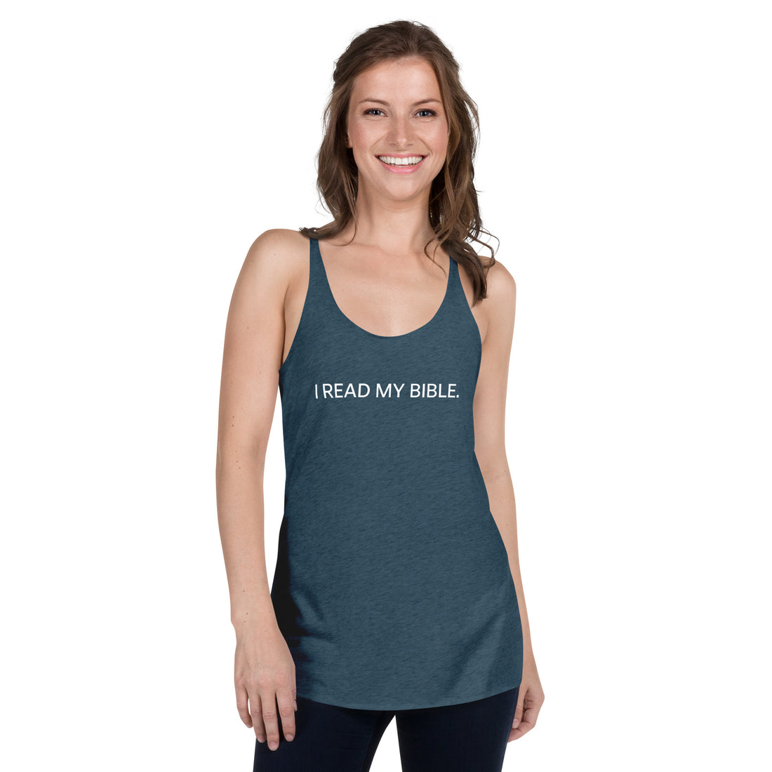 I READ MY BIBLE Women's Racerback Tank