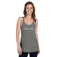 I READ MY BIBLE Women's Racerback Tank