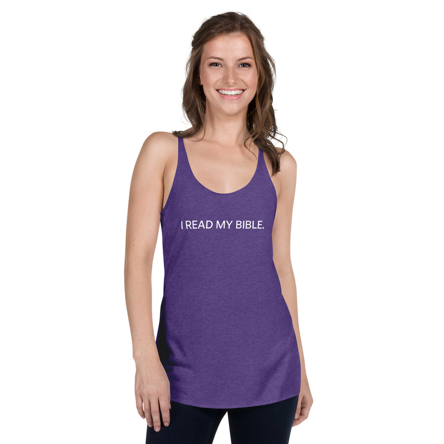 I READ MY BIBLE Women's Racerback Tank