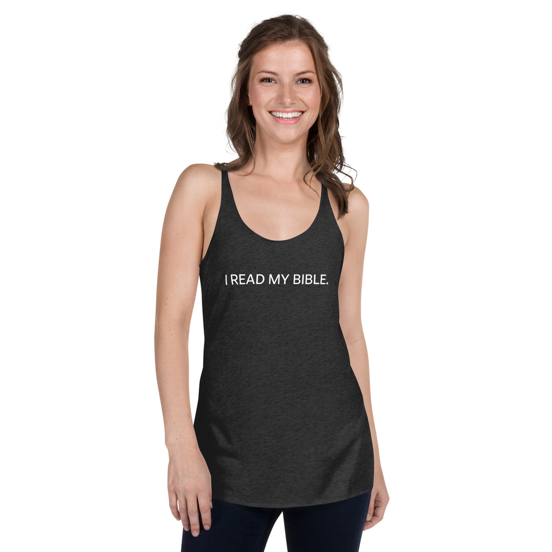 I READ MY BIBLE Women's Racerback Tank